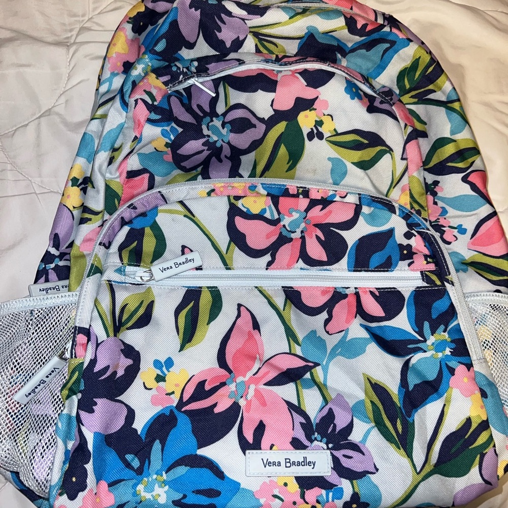 Vera Bradley Pink and Blue Floral Backpack